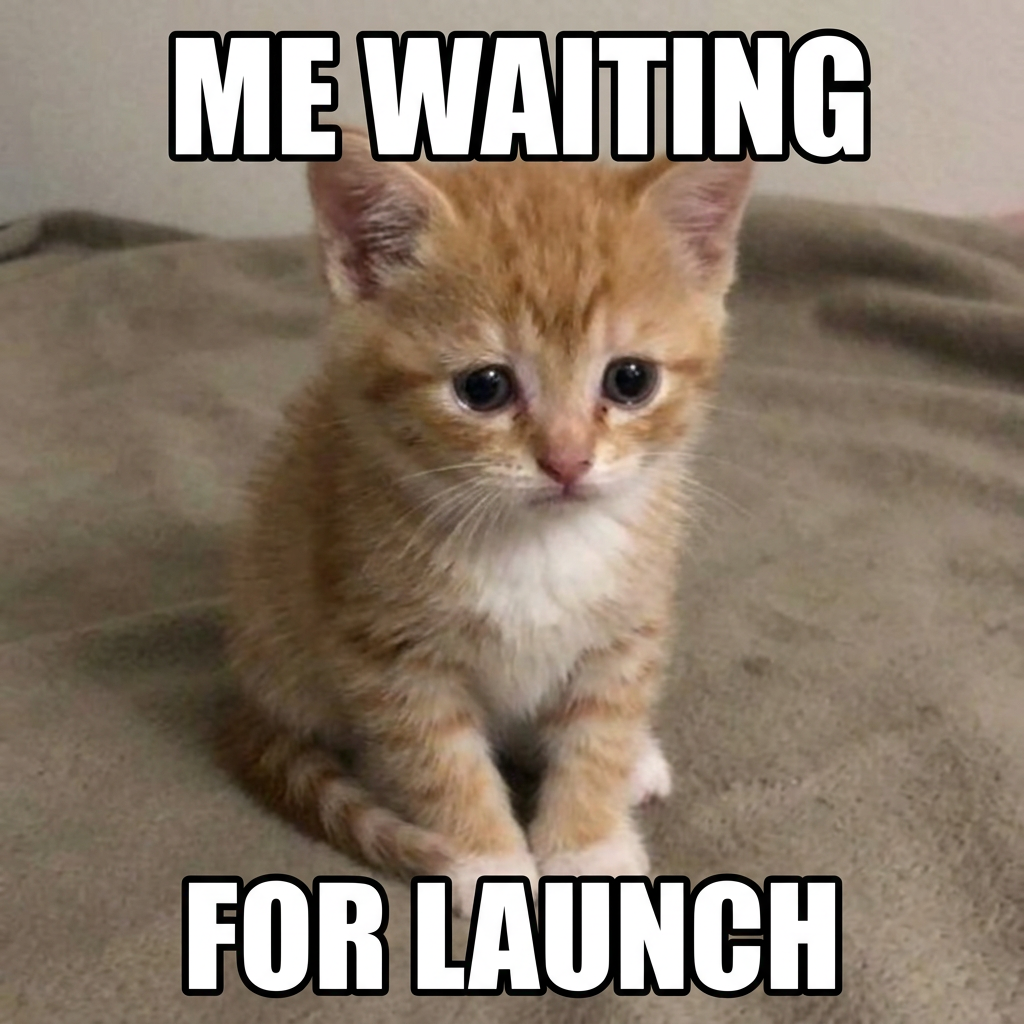 me waiting for launch